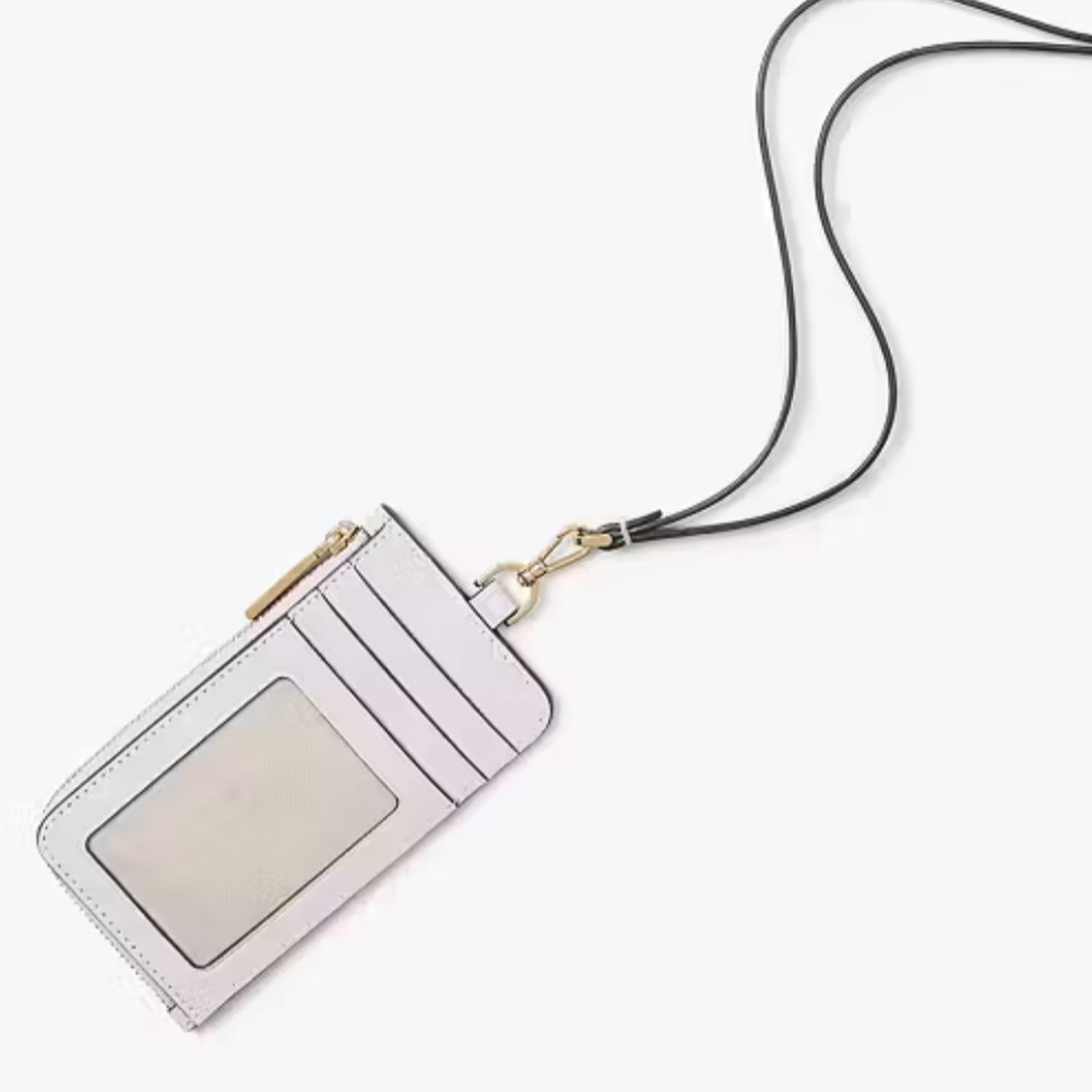 Kate Spade Madison Card Case Lanyard Pale Amethyst NWT - Picture 3 of 16
